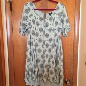 Torrid Seafoam green button down dress